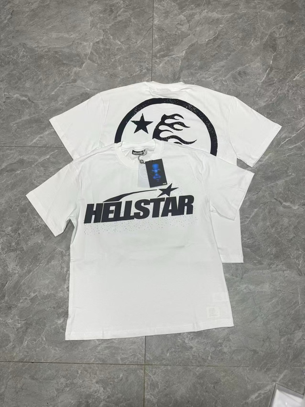 Hellstar White Logo Short Sleeve Tee - Men